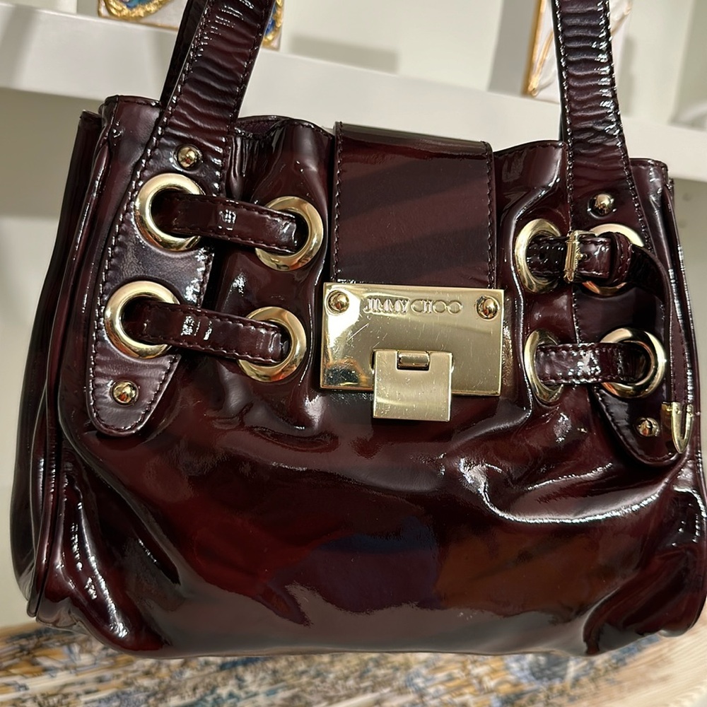 🔥Jimmy Choo Patent Leather Handbag🔥 - Picture 1 of 15